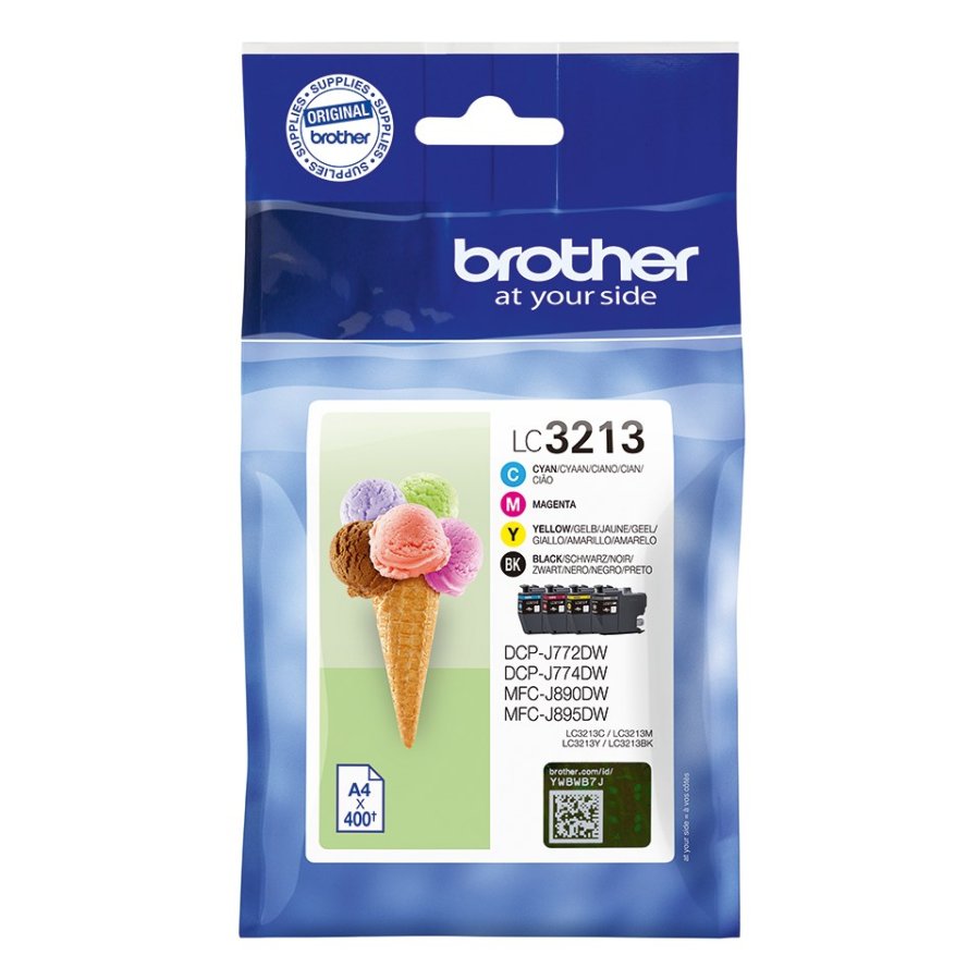 Brother LC3213VAL blkpatron 4 stk Original Sort, Bl, Magenta, Gul #1