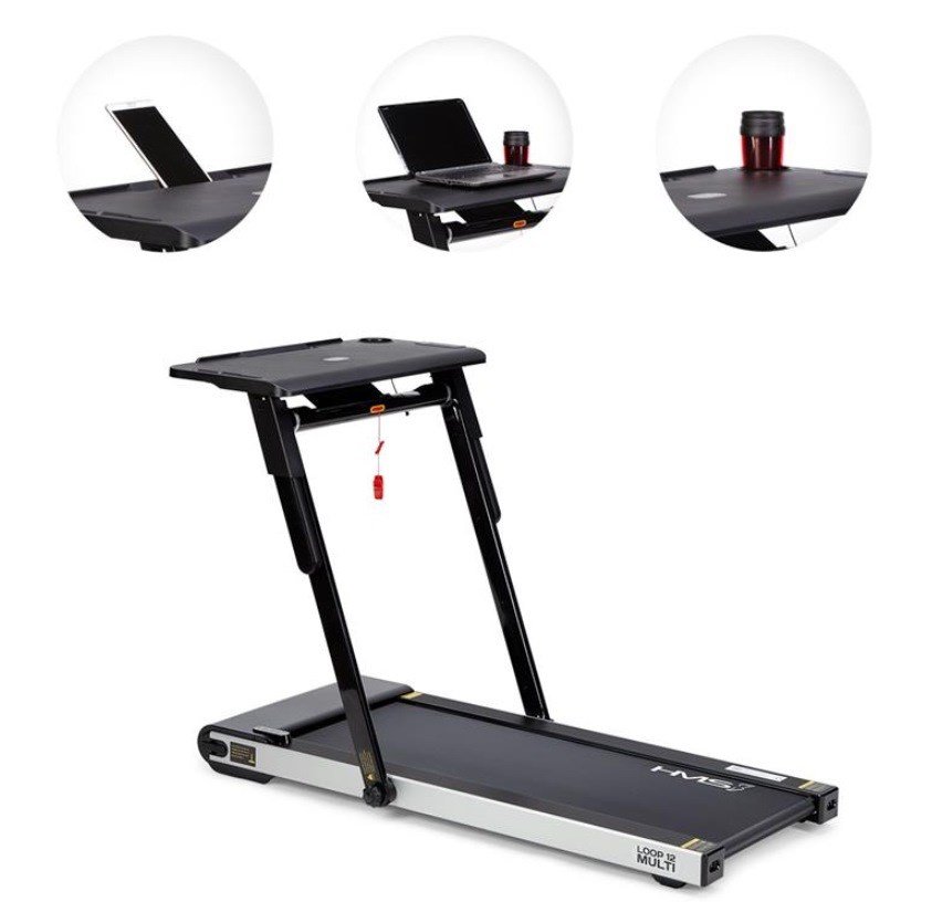 HMS LOOP12 MULTI elektrisk lbebnd med skrivebord 1-12 km/t, sort #21