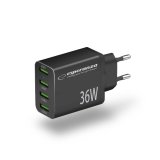 Esperanza EZC107K netoplader 36W sort #2
