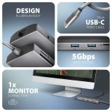 Axagon HMC-8HLSA dockingstation Ledningsfrt USB 3.2 Gen 1 (3.1 Gen 1) Type-C Gr #5
