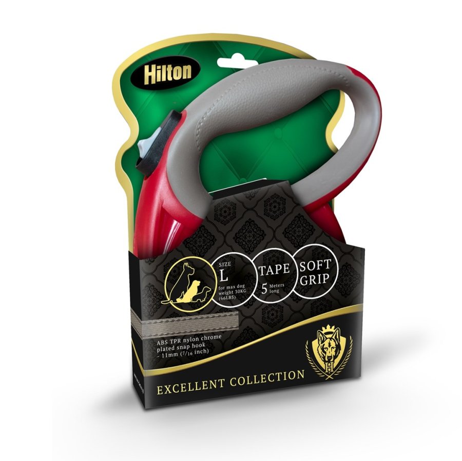 HILTON Smart dog L (30kg) - automatisk line - bordeaux-gr� - 5 m #1