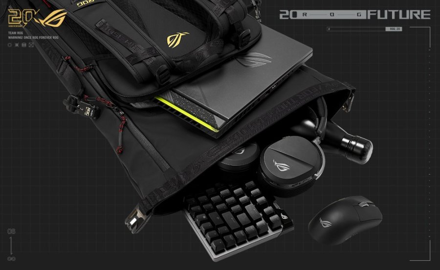 ASUS ROG SLASH Backpack Edition 20 rygs�k Rulletoprygs�k Sort Polyester, PU-l�der #16