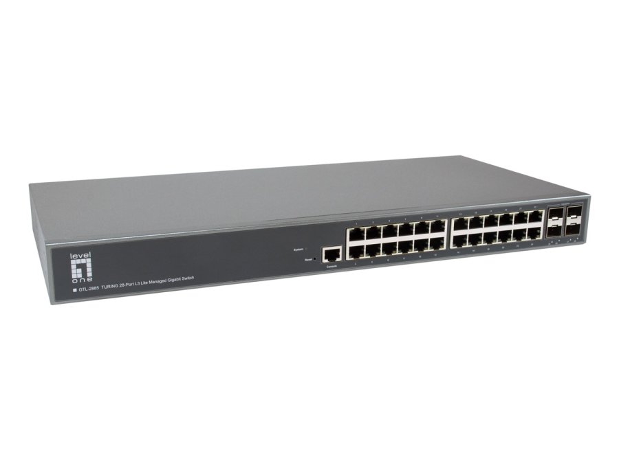 LevelOne GTL-2885 netv�rksswitch Administreret L3 Gigabit Ethernet (10/100/1000) Gr� #1