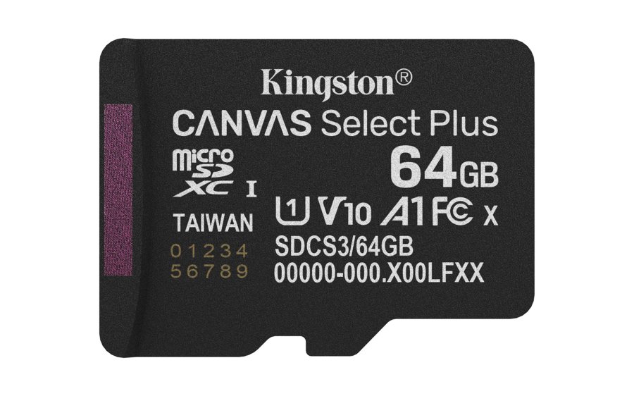 Kingston Technology 64 GB micSDXC Canvas Select Plus Gen3 100R A1, enkelt pakke uden ADP #1