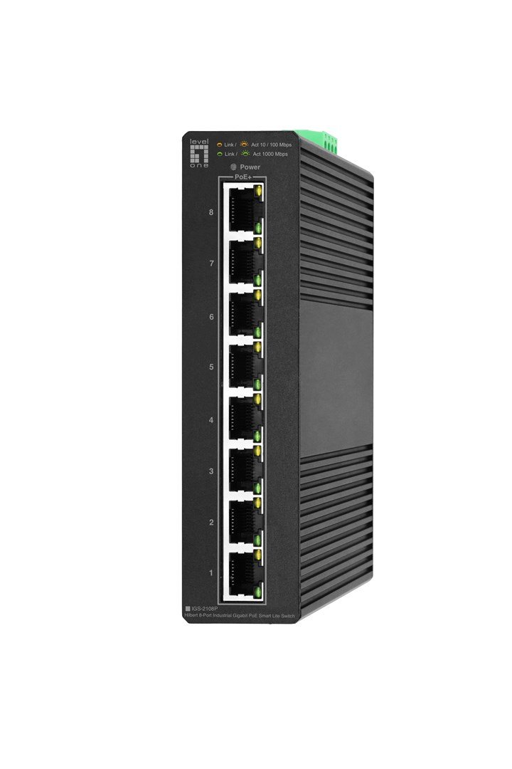 LevelOne IGS-2108P netv�rksswitch Administreret L2 Gigabit Ethernet (10/100/1000) Str�m over Ethernet (PoE) Sort #1