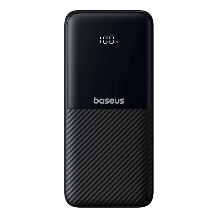 Baseus Lipow Powerbank med dobbelt indbygget kabel og display 10000 mAh 22,5 W Sort #1