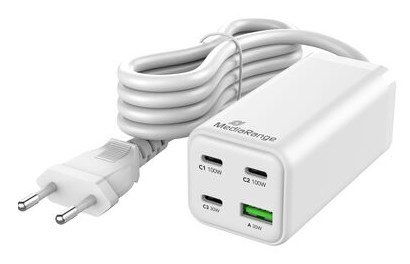 MediaRange MRMA124 oplader til mobil enhed Laptop, Smartphone, Tablet Hvid Vekselstr�m Hurtig opladning Indend�rs #1