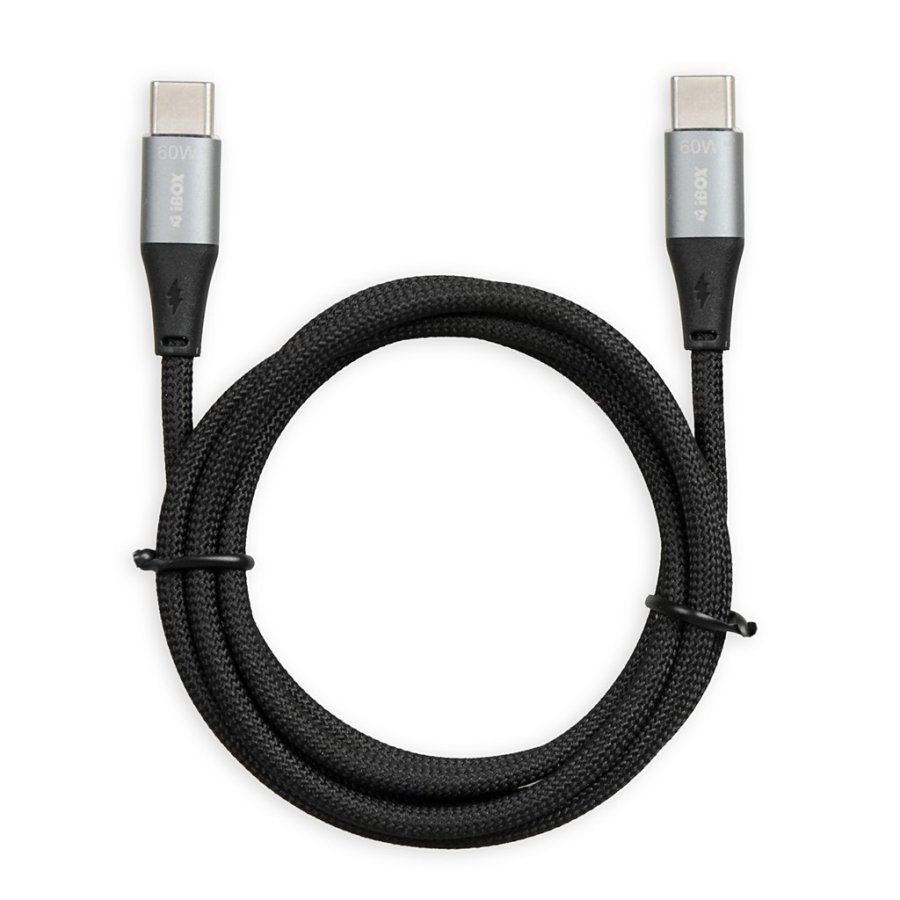 iBOX IKUTC USB-C kabel 60W 1m Sort #3