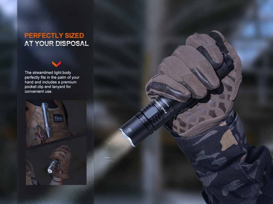 Fenix PD36PROBK Sort Hnd lommelygte LED #5