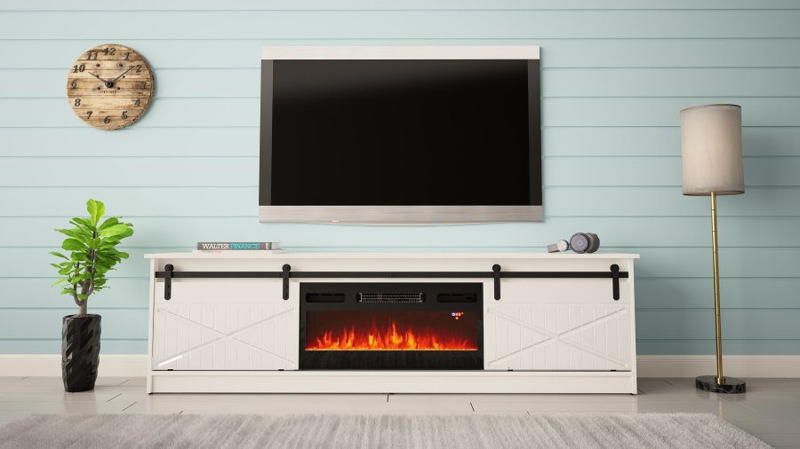 RTV GRANERO + pejseskab 200x56,7x35 hvid/blank hvid #3