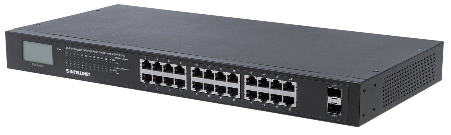Intellinet 561242 netvrksswitch Ikke administreret Gigabit Ethernet (10/100/1000) Strm over Ethernet (PoE) 1U Sort #1