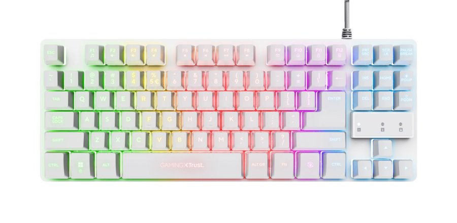 Trust GXT 833W THADO tastatur Spil USB QWERTY US engelsk Hvid #2
