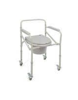 TIMAGO TGR-R KT 023C Toiletstol p hjul sammenklappeligt transportabelt toilet til seniorer #1