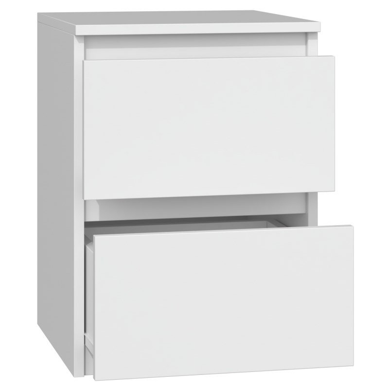 Topeshop M2 BIEL sengelampe & sengebord 2 skuffe(r) Hvid #5