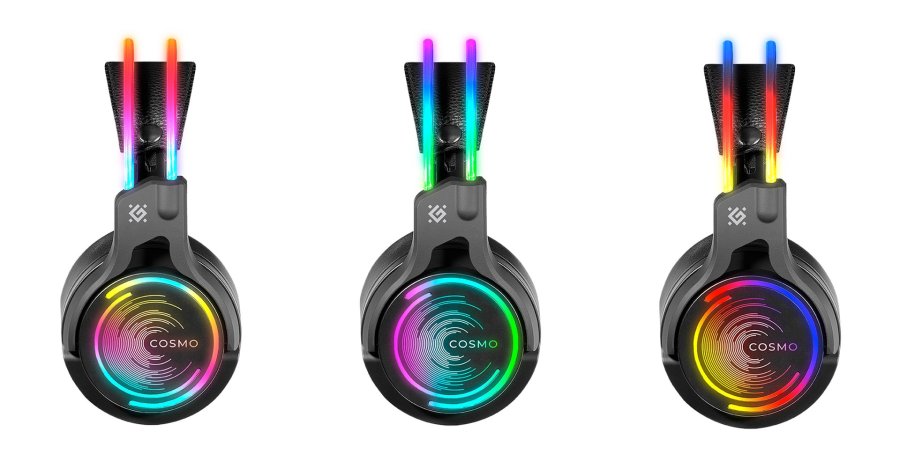 Defender Cosmo Pro Headset Ledningsf�rt Spil Sort #12