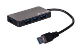 NATEC Hub USB 3.0 Moth (4 porte, sort) #2