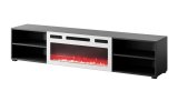 RTV-skab POLO 180x33x39 sort + pejs hvid #1