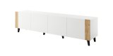 RTV-skab FARO 200x42x52 hvidt mat + egetr #1
