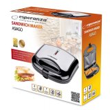 Esperanza ASIAGO sandwichtoaster 1000 W Sort, Hvid #3
