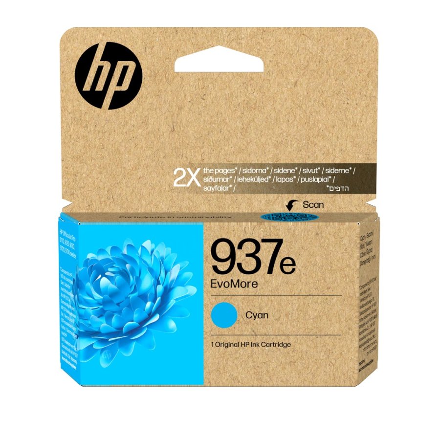 HP Original 937e EvoMore-bl�kpatron, cyan #1