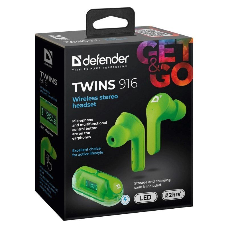 Bluetooth-hovedtelefoner TWINS 916 GRN #7