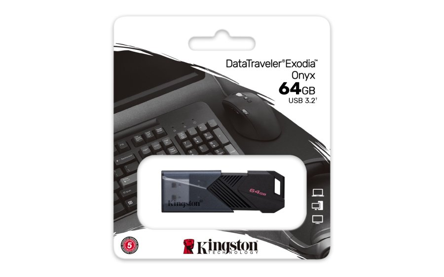 Kingston Technology DataTraveler 64 GB Portable USB 3.2 Gen 1 Exodia Onyx #3