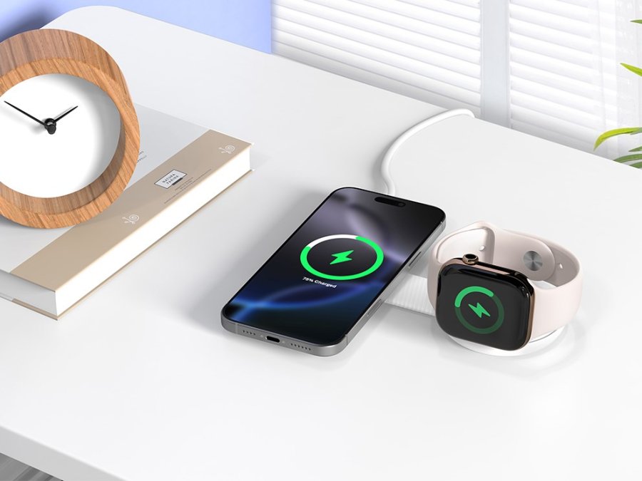 Conceptronic GORGON04W oplader til mobil enhed Smartphone, SmartWatch Hvid Vekselstr�m Tr�dl�s opladning Indend�rs #5