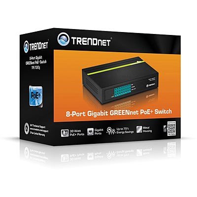 Trendnet TPE-TG80G netv�rksswitch Ikke administreret Str�m over Ethernet (PoE) Sort #4