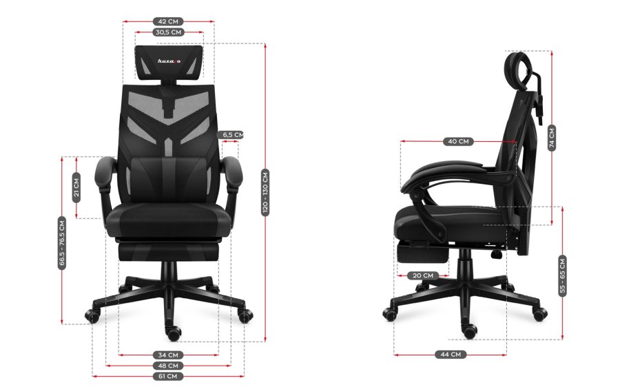 HUZARO COMBAT 5.0 BLACKGAMING STOL #9