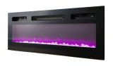 RTV EVA-skab med elektrisk pejs 180x40x52 cm sort/blank sort #6