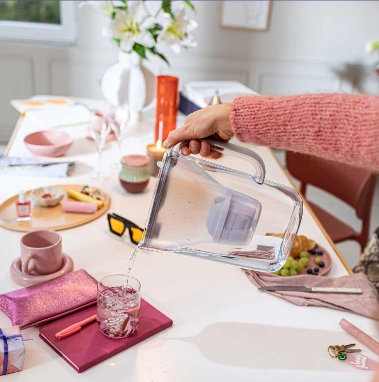 BRITA Style ESSENTIAL XL filterkande, hvid + 3 x MX Pro Pure Performance filter #8