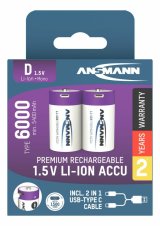 Ansmann 1314-0005 husholdningsbatteri Genopladeligt batteri D Lithium-Ion (Li-Ion) #6