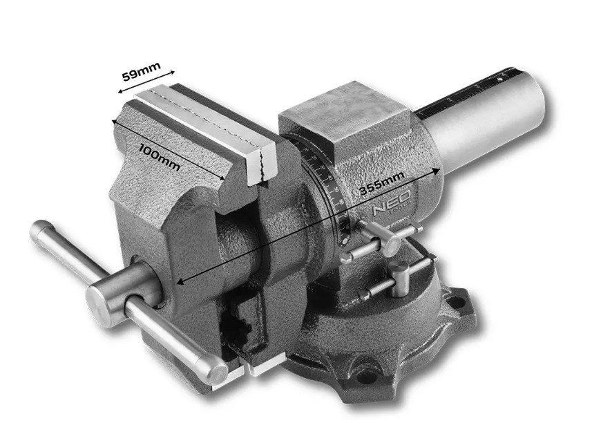 Neo Tools drejelig bnkeskruestik 100mm, 360 grader #2