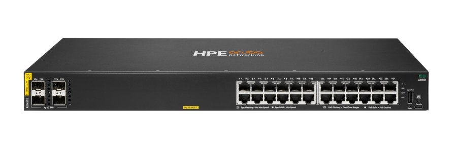 HPE Aruba Networking CX 6000 24p 10M/100M/1G Class4 PoE 4p SFP 1G 370W Switch #1