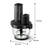 Philips 5000 series HR1507/00 elektrisk madhakker 2 L 650 W Sort #9