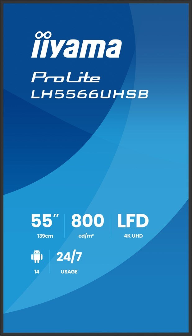 iiyama LH5566UHSB-B1AG skilte display Digital fladpaneldisplay 139,7 cm (55
