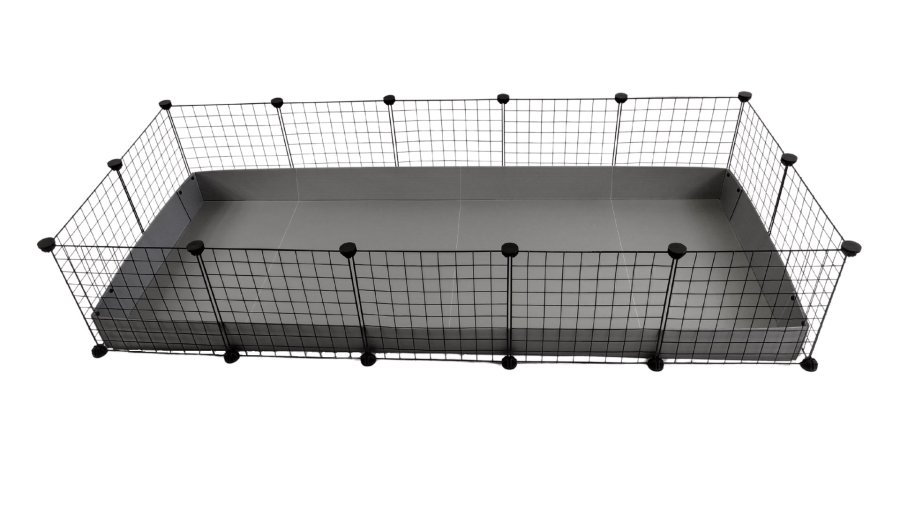 C&C 5x2 modulrt bur gris kanin pindsvin slv 180 x 75 x 37 cm #1