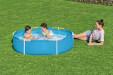 Bestway 56283 / 24 swimmingpool til over jorden Indrammet pool Rund Bl� #7