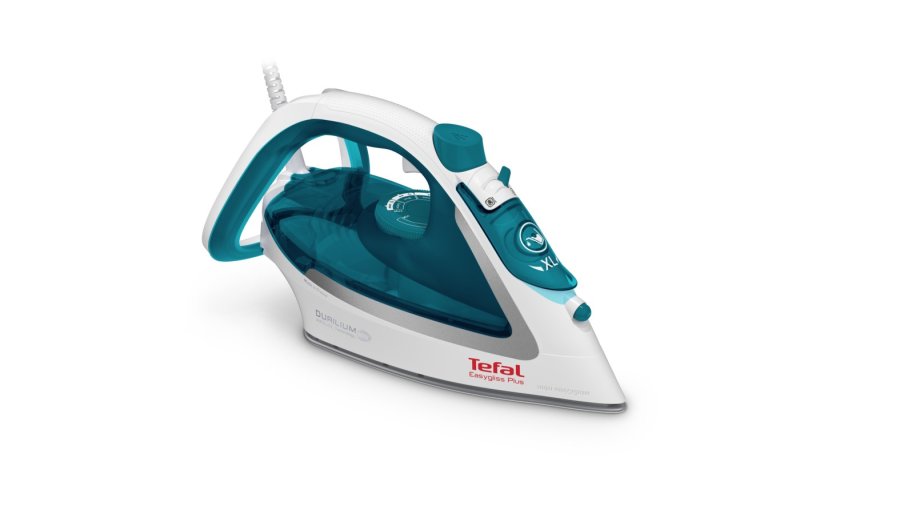 Tefal EasyGliss Plus FV5718 strygejern Tr & dampstrygejern Durilium strygesl 2400 W Turkis, Hvid #1