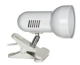 Activejet Clip-on skrivebordslampe, hvid, metal, E27 gevind #1