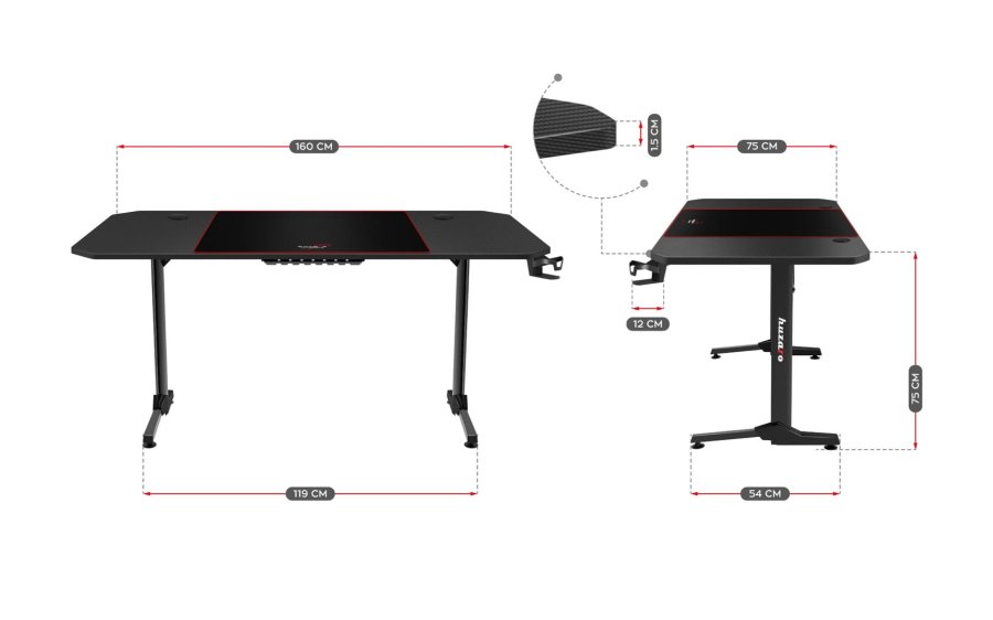 Gaming-bord Huzaro Hero 4.7 Black #6
