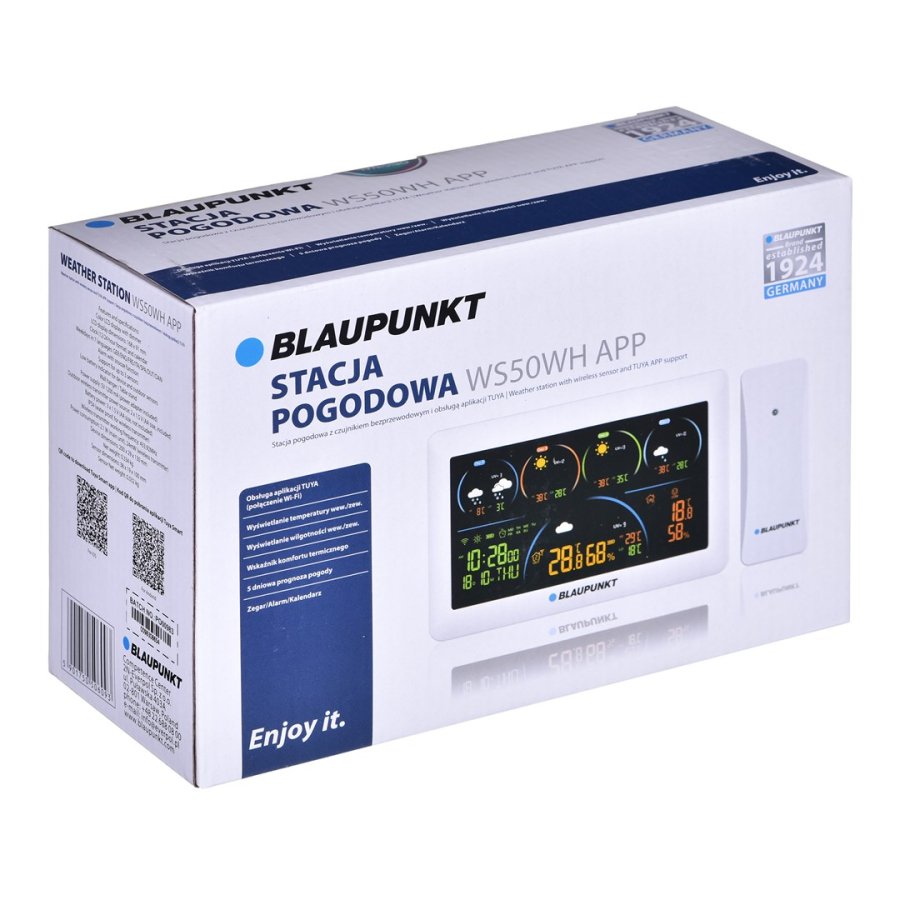 BLAUPUNKT vejrstation med 1 ekstern sensor WS50WH APP #21