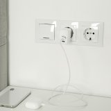 Qoltec 51825 GaN 45W oplader | 5-20V | 1.5-3A | 1 x USB-C PD | 1x USB QC 3.0 | Hvid #5