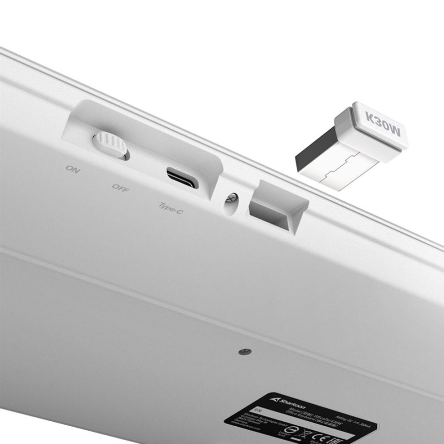 Sharkoon OfficePal K30W wh tastatur Hjemme/kontor USB QWERTZ Tysk Hvid #7