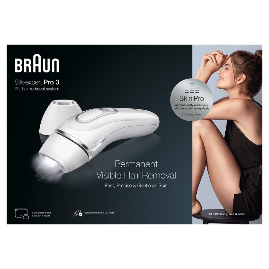 Braun Silk-expert Pro Silk expert Pro 3 PL3133 Intenst pulserende lys (IPL) Slv, Hvid #17