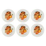 LA PORCELLANA BIANCA GOLOSERIE Set of 6 cake plates 17.5 cm #2
