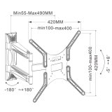 Techly ICA-PLB 271M tv-beslag 132,1 cm (52