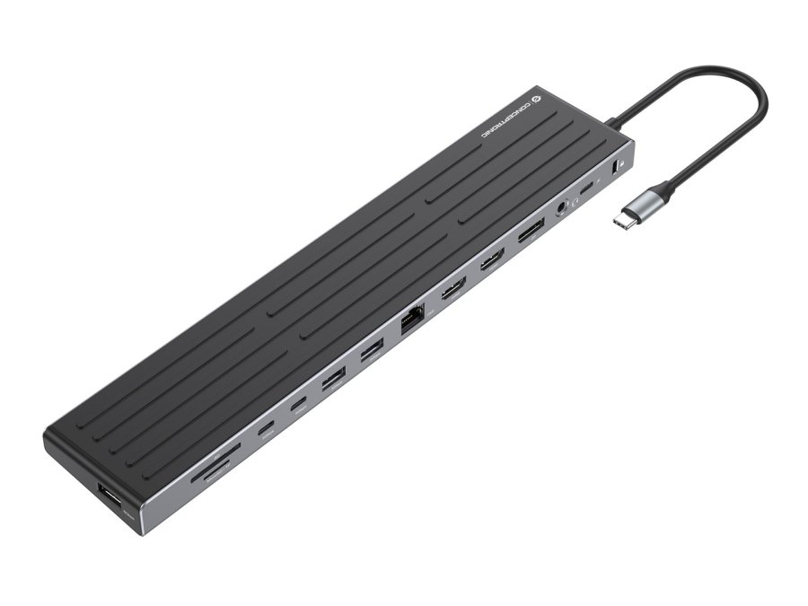 Conceptronic DONN32B dockingstation Ledningsf�rt USB 3.2 Gen 1 (3.1 Gen 1) Type-C Gr�, S�lv #3