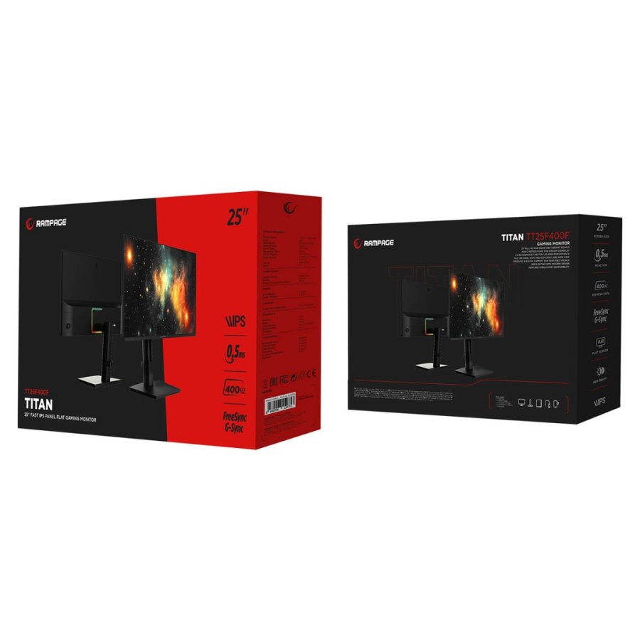 RAMPAGE TITAN 25'' FHD 400 Hz FAST IPS 0,5 ms HDR gaming-sk�rm #6