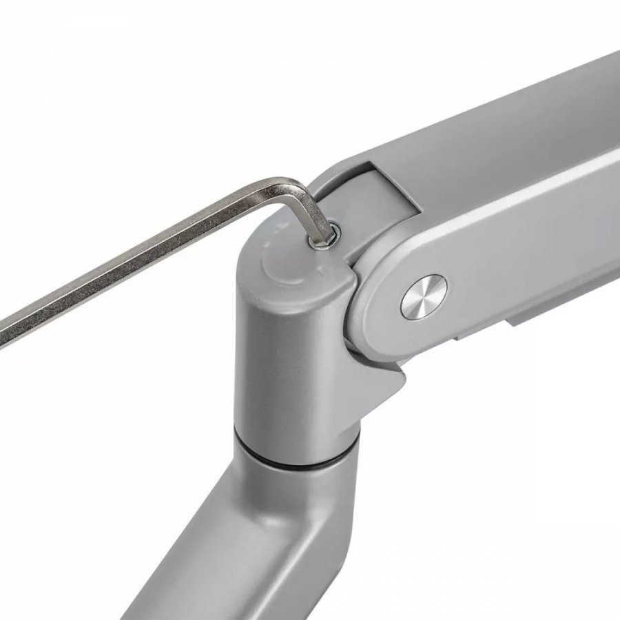 Ergo Office Aluminium Monitor Mount with Gas Spring, Double Arm, VESA 75x75/100x100, 17